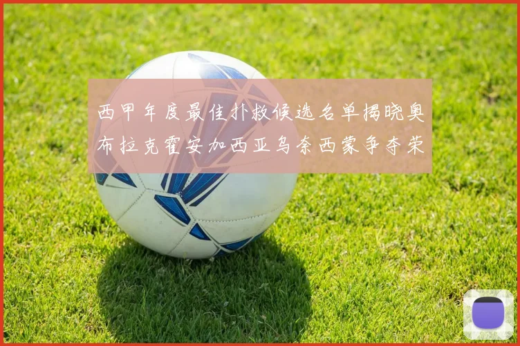 西甲年度最佳扑救候选名单揭晓奥布拉克霍安加西亚乌奈西蒙争夺荣誉